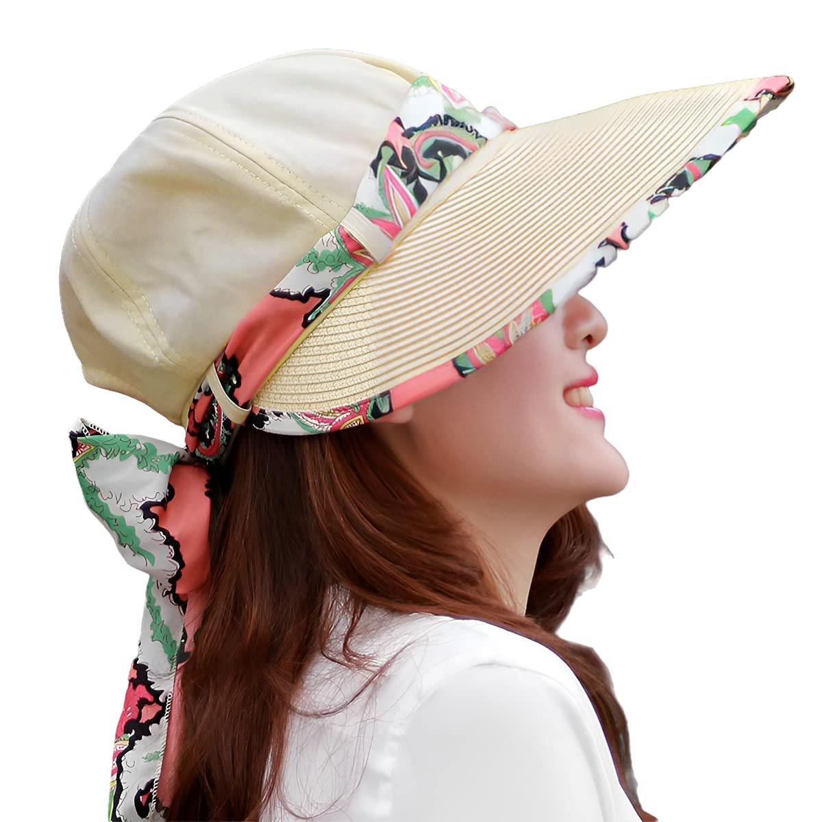 PALAY Sun Hat for Women, Wide Brim Visor Sun Cap for Women, Foldable Summer Beach Hats, 50+ UV Protection Hat for Travel, Holiday, Camping (B - Beige) PALAY Sun Hat for Women, Wide Brim Visor Sun Cap for Women, Foldable Summer Beach Hats, 50+ UV Protection Hat for Travel, Holiday, Camping (B - Beige)